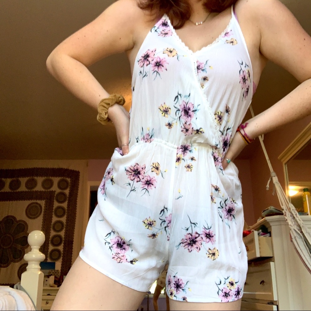 pacsun floral romper